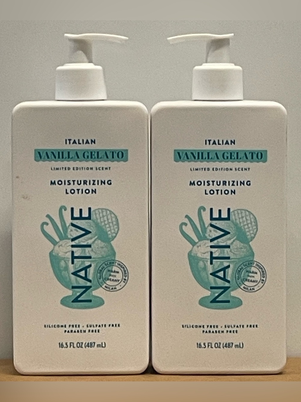 Native Limited Edition Vanilla Gelato Moisturizing Lotion (Pack of 2)